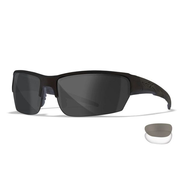 Wiley X Saint Multi Lens Glasses with Matte Black Frame (2 Lenses)