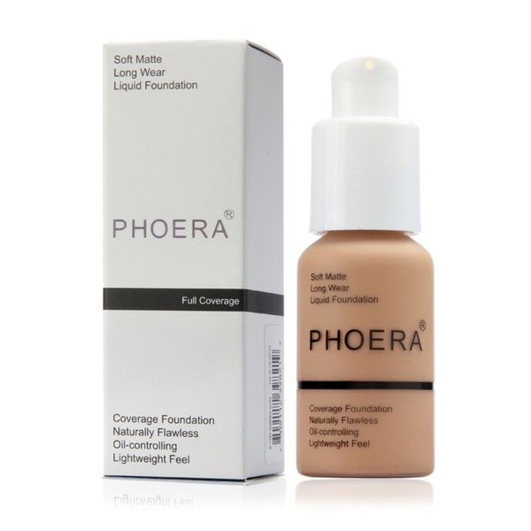 Phoera Liquid Full Coverage Makeup Foundation Concealer Long Wearing
