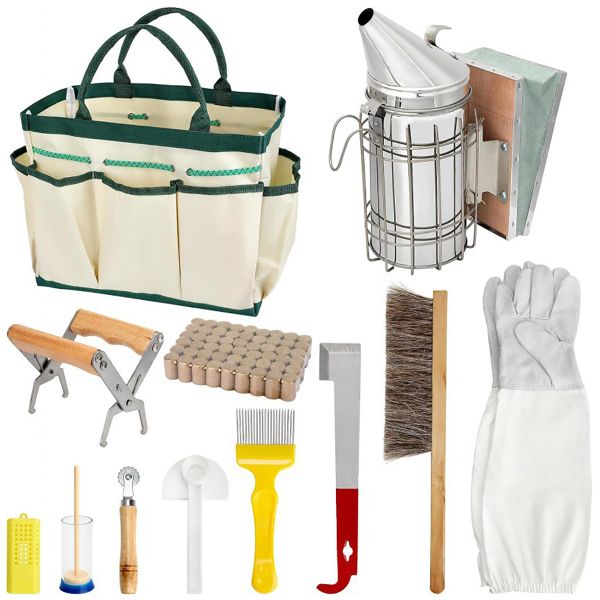 12Piece Bee Hives Starter Kit Beekeeping Tools for Beginners Bee Keeper