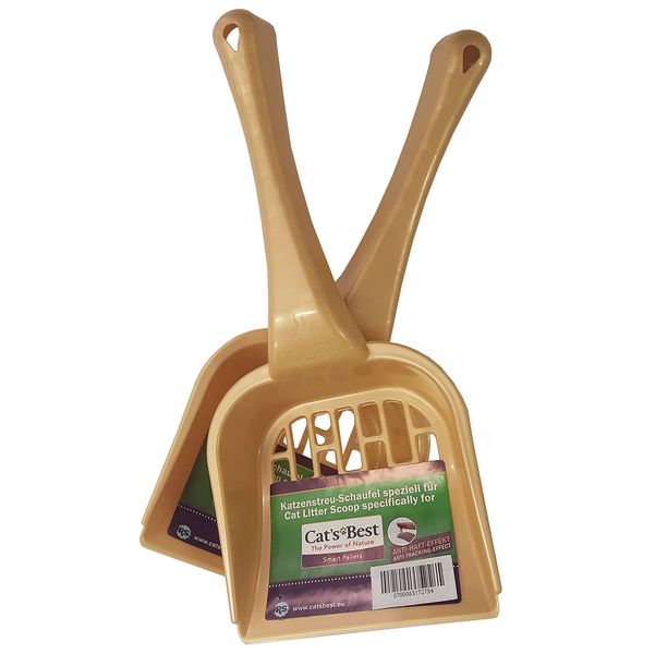 Litter Scoop Bundle 2'S (Gold) - Ideal for Cat's Best Smart Pellets Litter