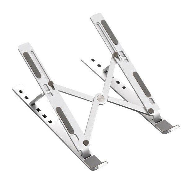 Adjustable Folding Aluminum Heat Dissipation Laptop Stand Holder - Sliver