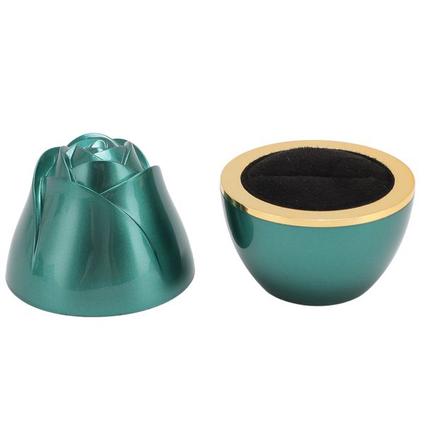 Green Rose Pendant Box - Magnetic Display Case