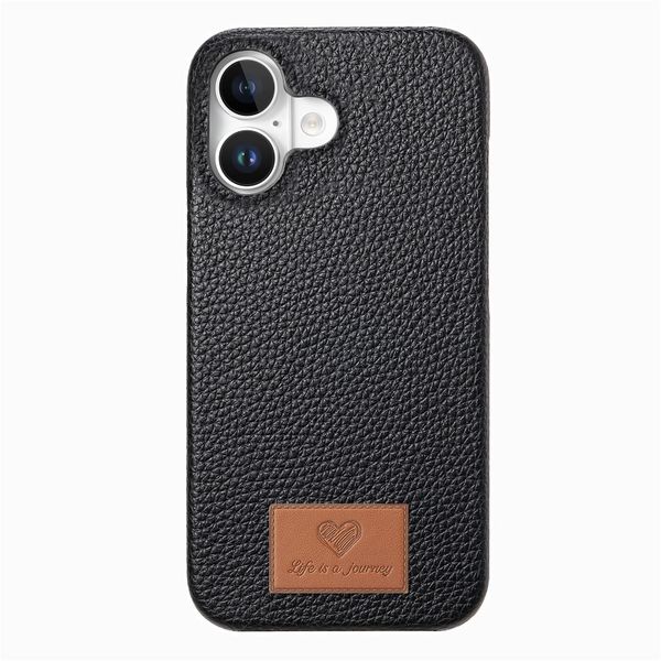 Lychee-Patterned Half-Coverage Phone Case Compatible with iPhone 15 Pro Max