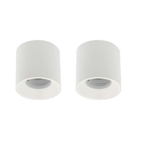 Vito Downlight Fixture Surface Mounted/D85mm-Ola S00 White &amp; White Set of 2