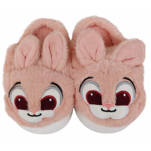 Bunny Judy Winter Slippers - Diff Sizes - Hard Sole - Cute &amp; Fluffy - White