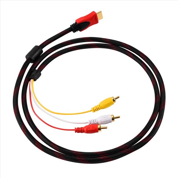 HDMI to 3RCA Cable 1.5M Compatible with HDTV DVD