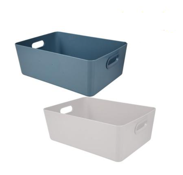 Hi Gloss Plastic Basket (29x20x9cm) x 2