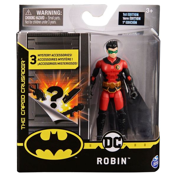 Batman Basic 4" Figure - Robin Black &amp; Red
