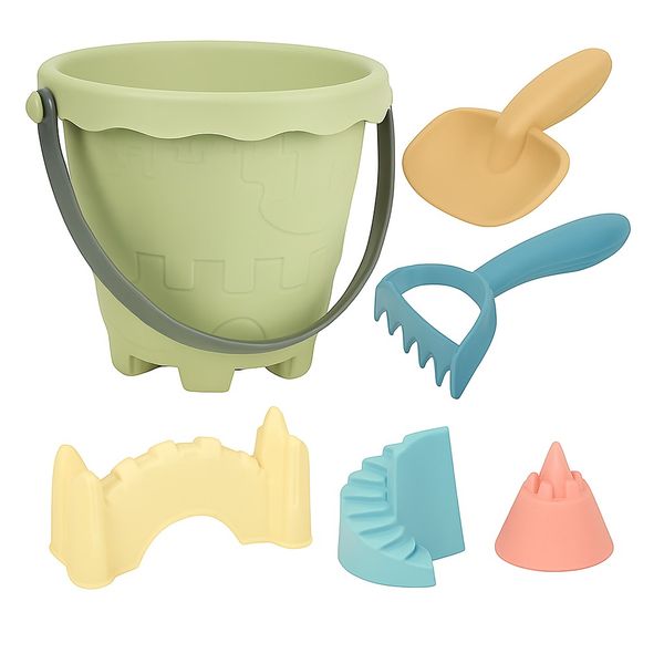 Kids Sandcastle Beach Play Set with Bucket - Green