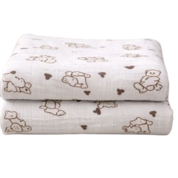 Invisible Bear Baby/Toddler Muslin Throw L