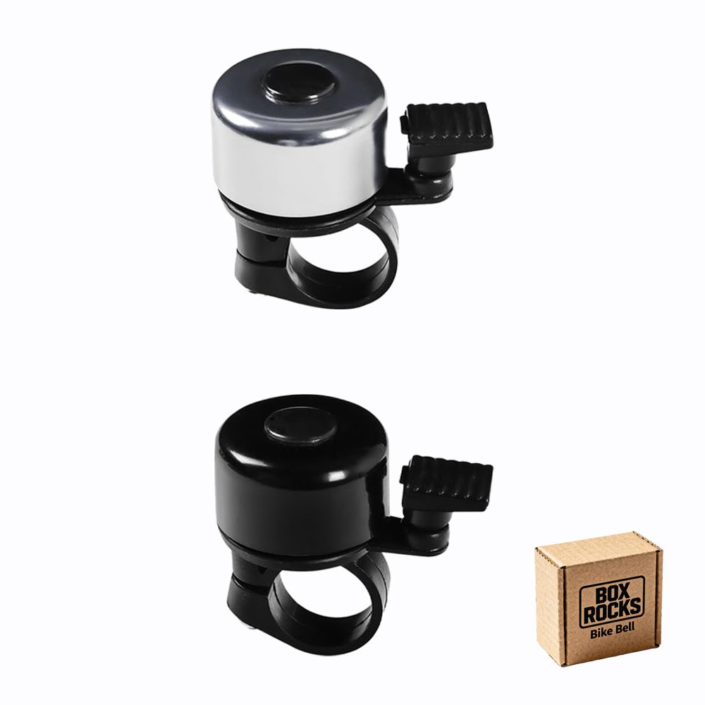 Bike Bell Bicycle Bell with Loud Crisp Clear Sound - Black & Silver