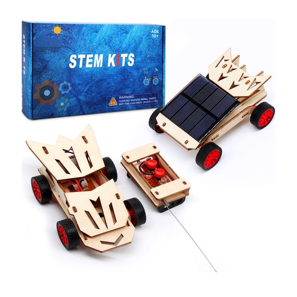 Kids 2-in-1 3D Model Car Kit | Solar &amp; Battery Powered | Educational | DIY