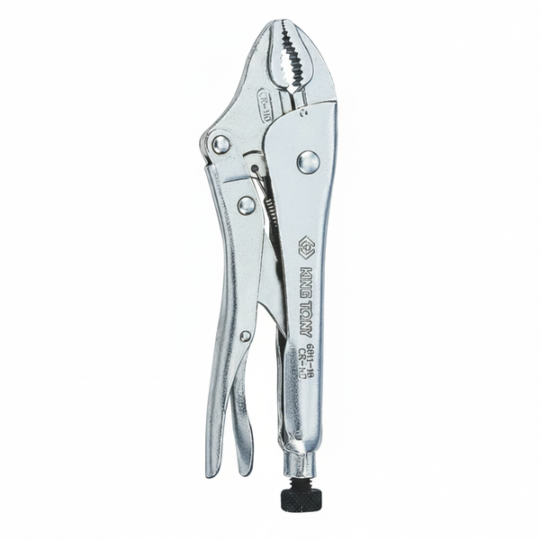 King Tony 180mm Curved Jaw Vice Grip Pliers for Secure Gripping