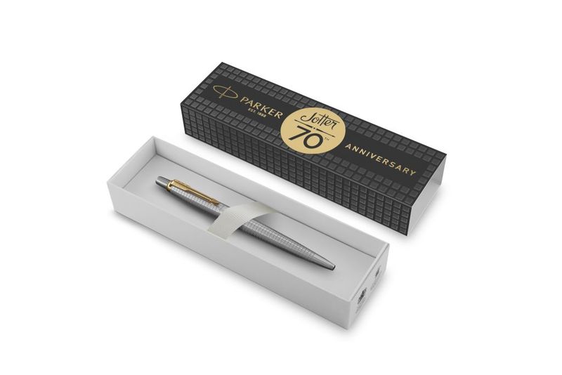 Parker Jotter 70th Anniversary Ballpoint pen - Stainless Steel, Gold Trim