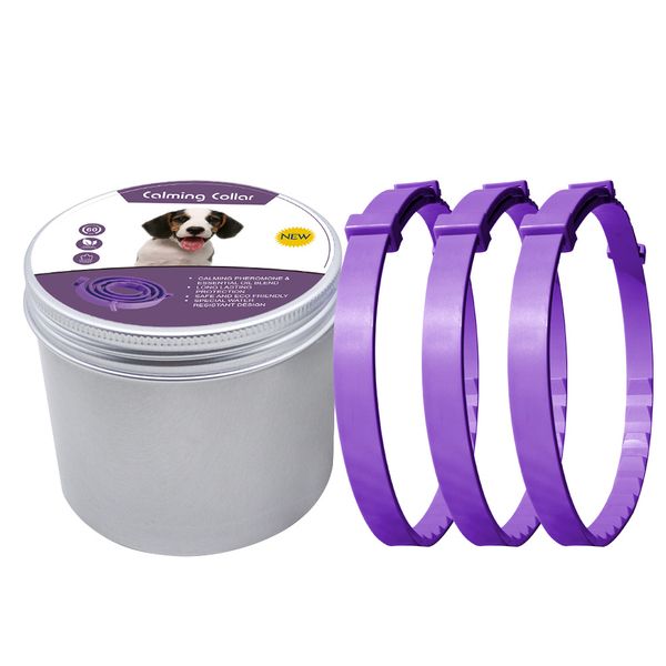 3 Pack Dog Calming Collars - 60 Day Fast Acting Pheromone, 62cm/24.4inch