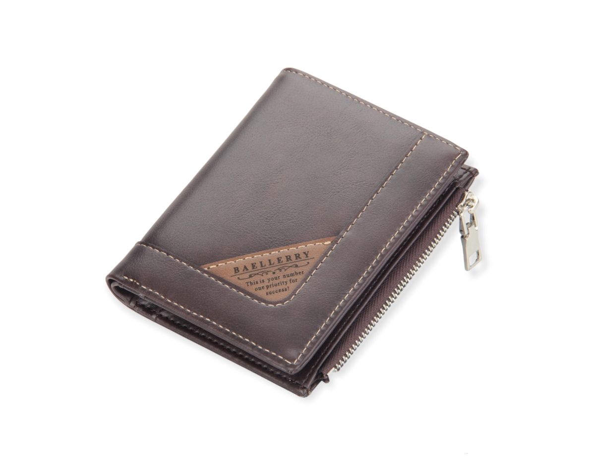 Baellerry Men's Oak PU Zip BiFold Wallet Coffee Brown | Shop Today. Get ...