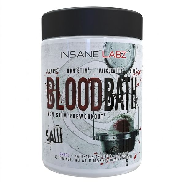 Insane Labz Non Stim Pre-Workout Blood Bath SAW - Grape (316g)