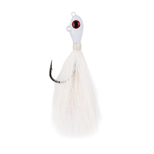 Mustad White Big Eye Bucktail Jig - 3/4 Oz