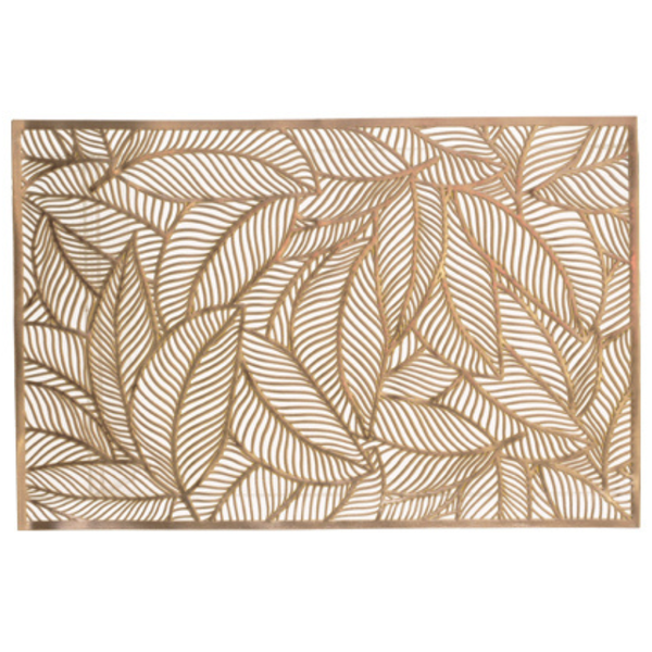 Opulent Champagne Leaf Placemat 45x30cm