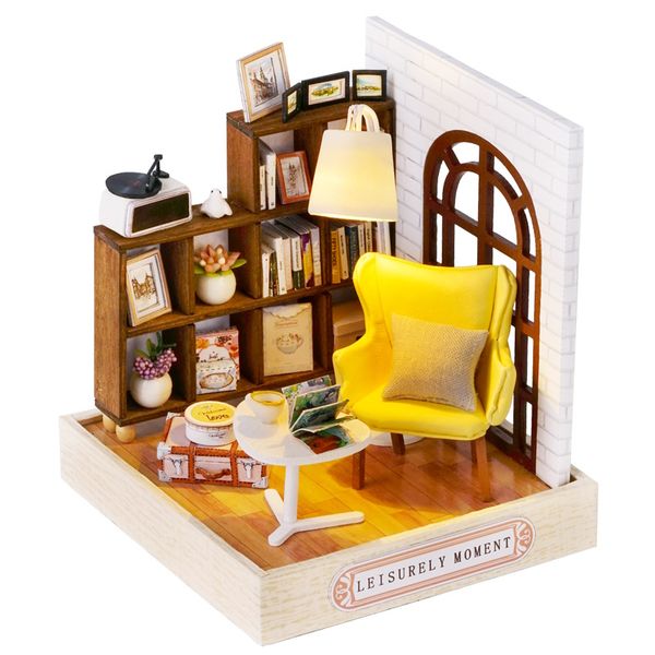 Cute Room Leisurely Moment Palm-Sized DIY Miniature Room Kit