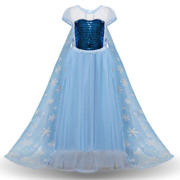 Blue Sequin Winter Princess Dress