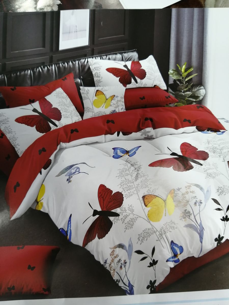 5 Piece Quilt Set Red Butterfly Bedspread Set Shop Today. Get it