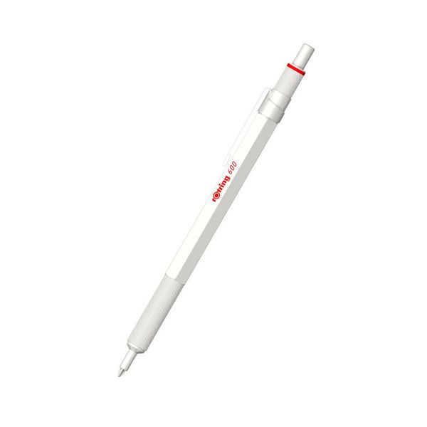 rOtring 600 Ball Pen Medium Black Ink - White Barrel GB