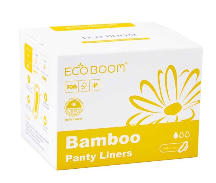 Eco Boom - 90 Bamboo Panty Liners - Biodegradable