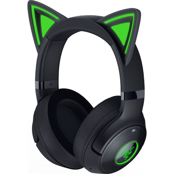 Razer Kraken Kitty V2-Wireless Bluetooth RGB Headset with Kitty Ears- Black