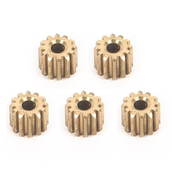 5Pcs 12T Brass Pinion Gear Motor Gear For Wpl D12 D42 1/10 Rc Car