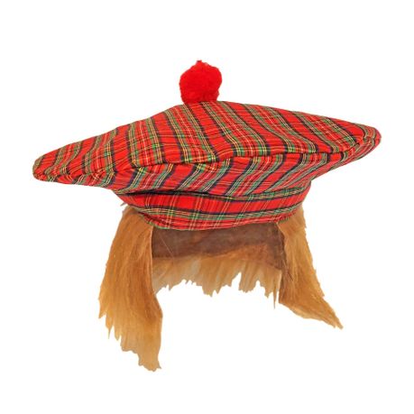 Tartan hat with ginger 2025 hair