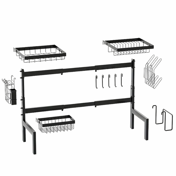 Decorum and Co - Expandable Heavy Duty Dish Rack with Telescopic Frame
