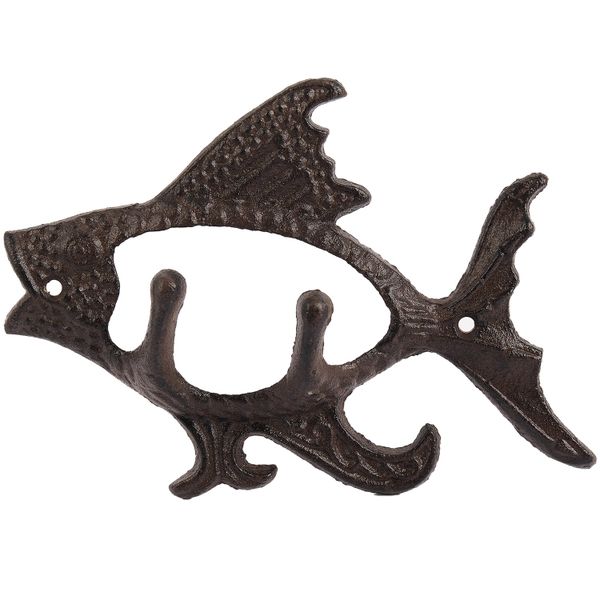 Fish Ocean Series Cast Iron Towel Hanger Hook For Hat Key Coats