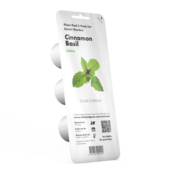 Click and Grow Cinnamon Basil Refill for Smart Herb Garden - 3 Pack