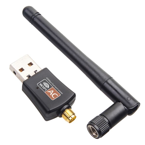Dual Band 600Mbps USB WiFi Adapter with 5dBi Antenna PC Laptop &amp; Mac