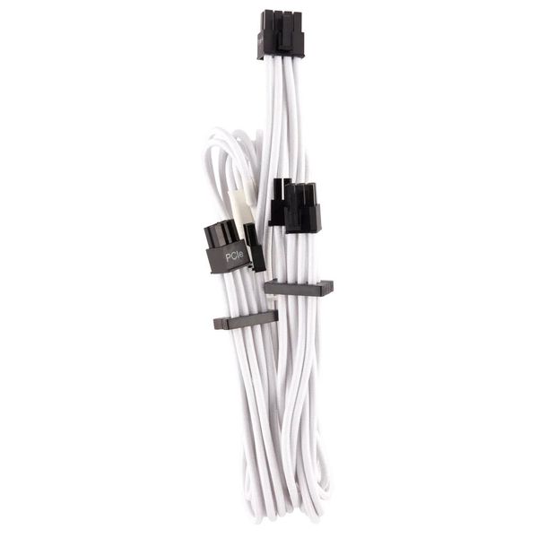 Corsair Individually Sleeved PCIe Cables (Dual Connector) Type 4 Gen4 White