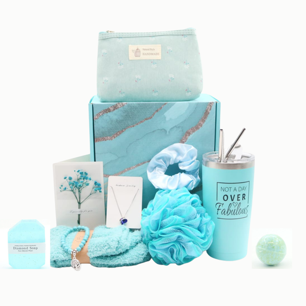 10 Pcs Aqua Relaxing Spa Gift Basket for Women