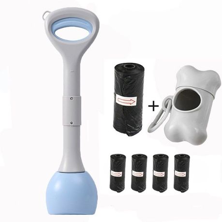 Bestby - Foldable Pet Poop Scooper Picker With 5-Roll Waste Bags & Holder Image