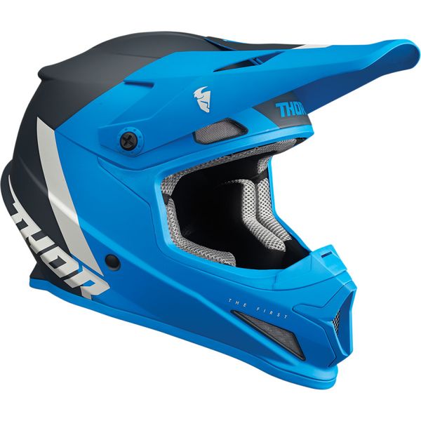 Thor Sector Chev Blue/Light Gray Helmet