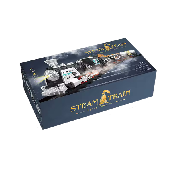 Rechargeable Electric Steam Railway Jumbo Train - 16 Pieces