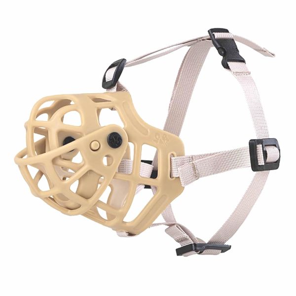 Dog Muzzle, Adjustable Dog Basket Muzzle with Movable Cover(XL Size)