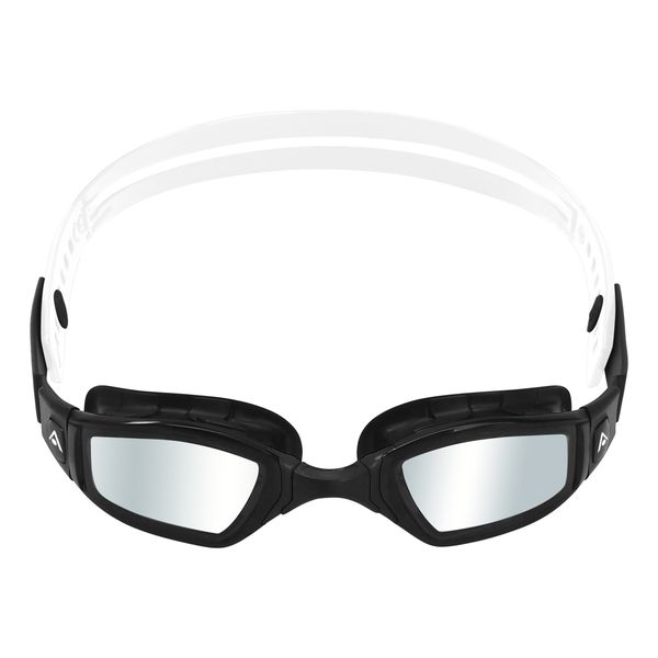 Aquasphere Ninja - Silver Titanium Mirrored Lens - Black/White Swim Goggles