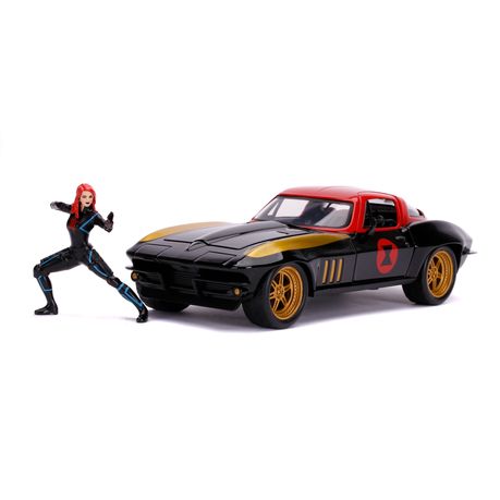 ミニカー 1966 CHEVY CORVETTE w/ BLACK WIDOW Amazon.com: Marvel 1:24 1966 Chevy Corvette Die-cast Car