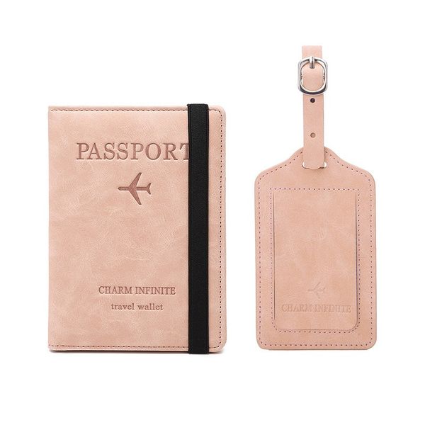 RFID-Blocking Travel Passport Holder Case&amp; Luggage Tag Set