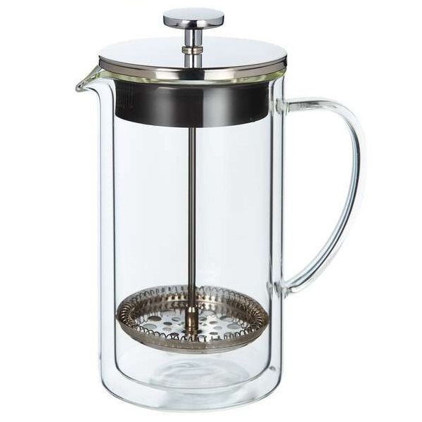 Coffee Plunger 350ml Double Wall with Stainless Steel Lid