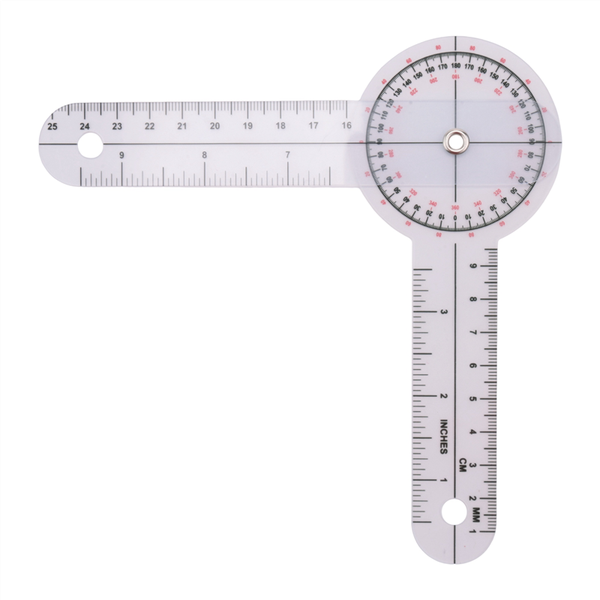 3-Piece Goniometer 6/8/12 Inch Occupational Therapy Protractor Tool