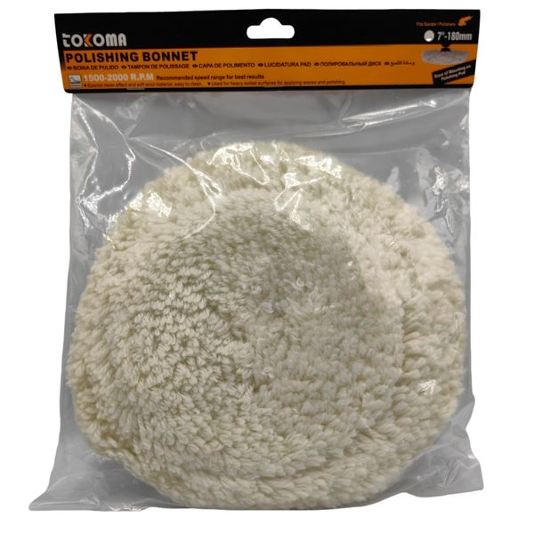 Tokoma Polishing Bonnet 7" - 180mm for Sanders/Polishers