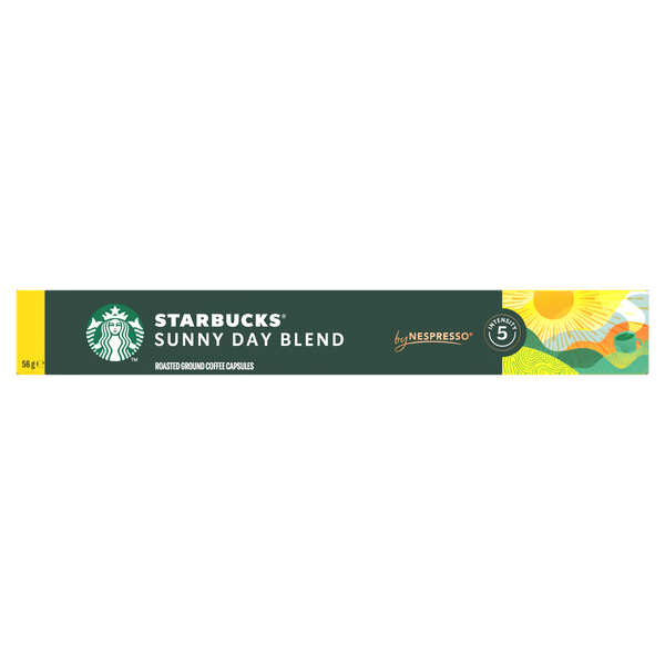 Starbucks Sunny Day Blend by NESPRESSO Blonde Roast Coffee 56g box of 10