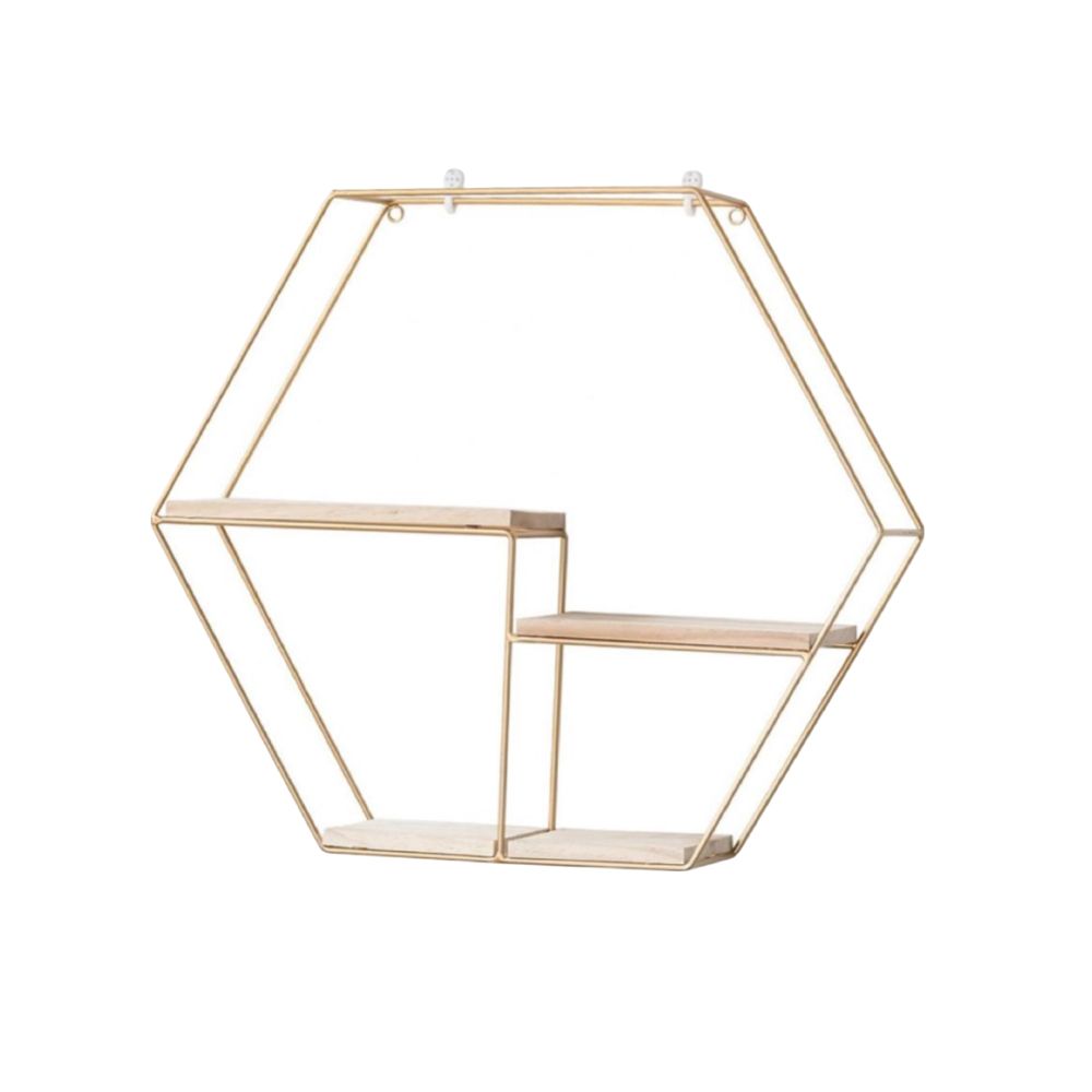 Home Decor Geometric Wall Hanging Storage Shelf - Hexagon