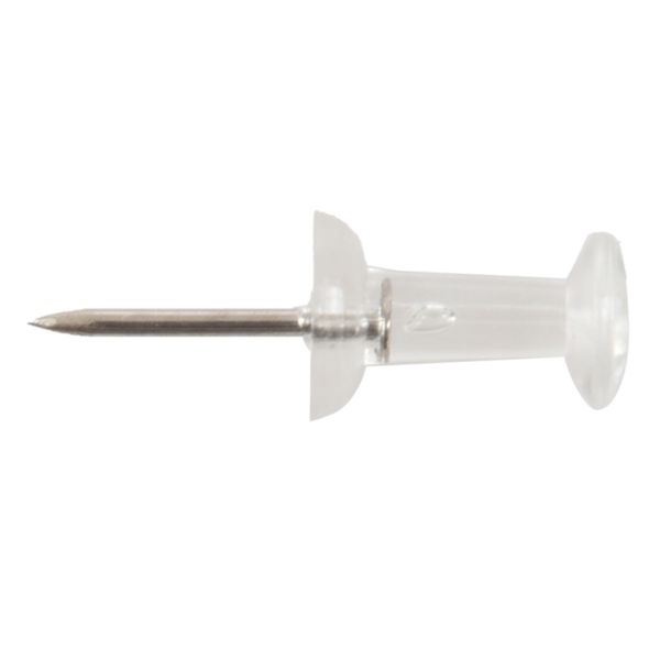 100 Pcs Push Pin Thumb Tack Clear Color 3/8 inch Drawing Pushpin
